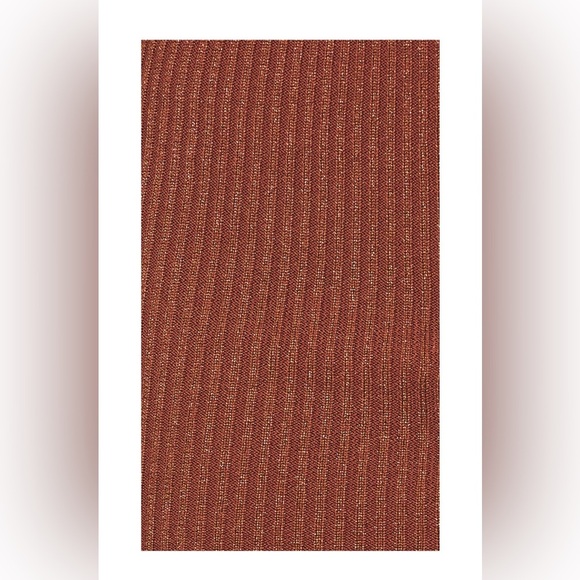 NWT Revolve Camila Coelho Alena Metallic Long Sleeve Micro Cardigan Brown Medium - Picture 4 of 4